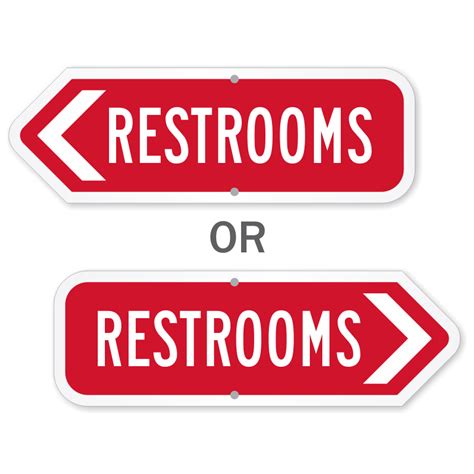 Directional Bathroom Signs Directional Restroom Signs