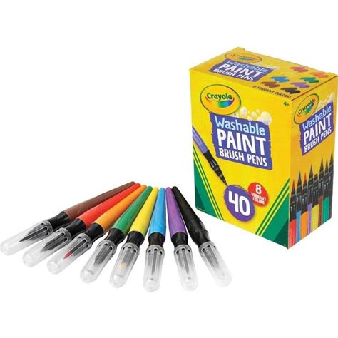Crayola Paint Brush Pens No Drip 40bx Assorted Pk Cyo546203 Zoro