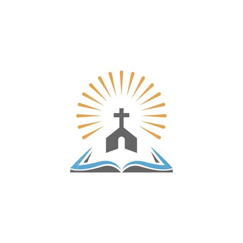 Church Icon Logo Design Outline Architecture Flat Vector Outline