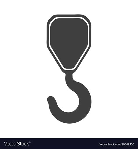 Crane Hook Icon Technical Image Of The Work Place Vector Image