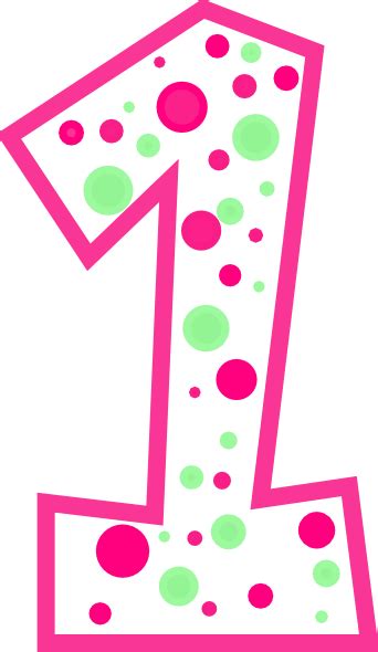 Big Polka Dot Clipart Of The Number 1 Clipground