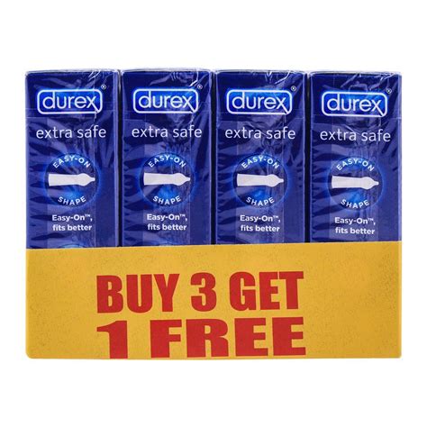 Order Durex Extra Safe Slightly Thicker Condoms Buy 3 Get 1 Free