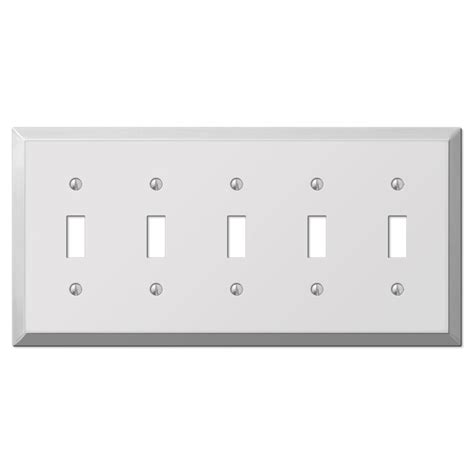 Maybe you would like to learn more about one of these? AMERELLE Metallic 5 Gang Toggle Steel Wall Plate - Polished Chrome-161T5 - The Home Depot