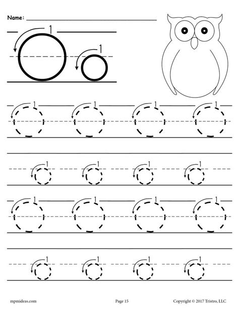 Printable Letter O Tracing Worksheet With Number and Arrow ...