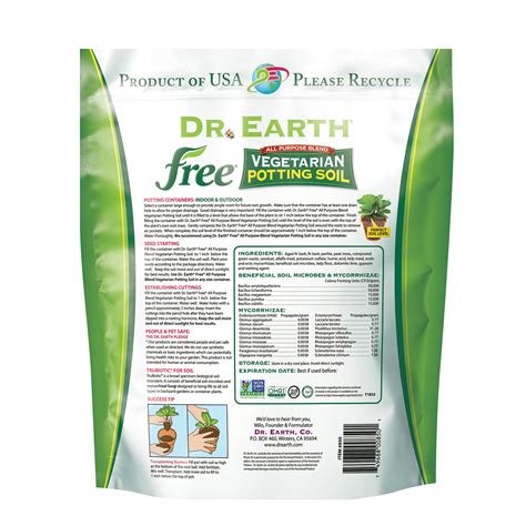 It's okay if there is some organic matter, since we will dilute it, but you don't want to drown your succulent in peat moss. Free® Vegetarian Potting Soil - Dr Earth