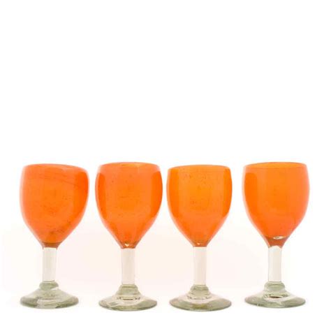 Orange Wine Glass Milagros
