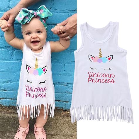 2018 Fashion Toddler Kids Baby Girl Summer Clothes Sleeveless Tassel