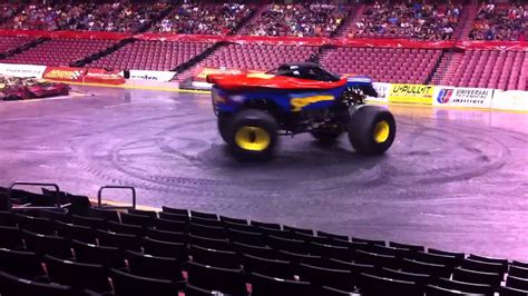 Superman Monster Truck Doing Crazy Donuts Youtube