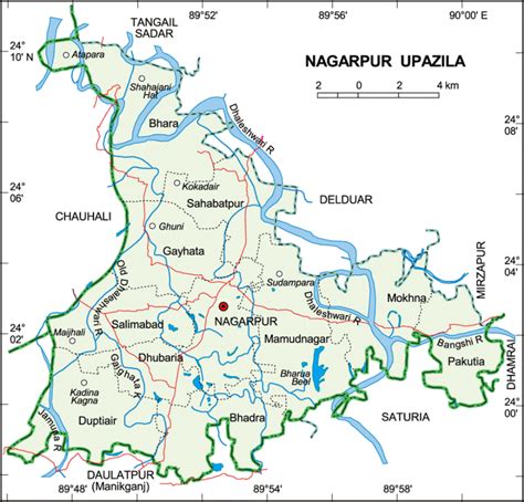 Maps Of Bangladesh Political Map Of Nagarpur Upazila Tangail District