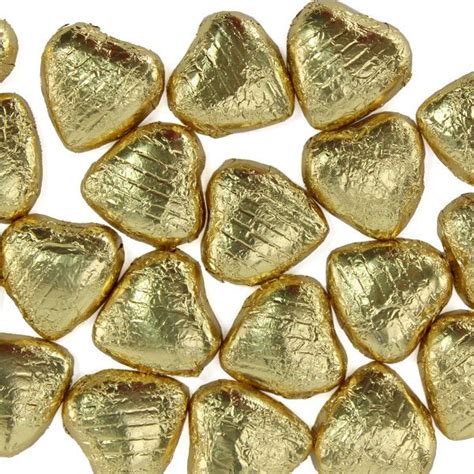 Gold Foil Chocolate Hearts Next Day Uk Delivery