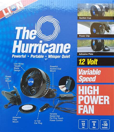 Check spelling or type a new query. Lion Hurricane 12 Volt Variable Speed High Power Fan