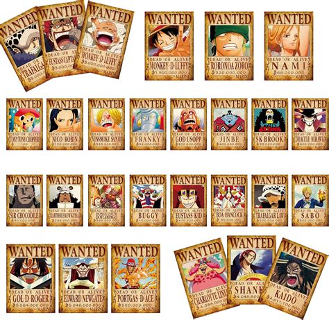 Amazon de FISH DRAGATE Stück Anime One Piece Poster x Zoll New Bounty Wanted
