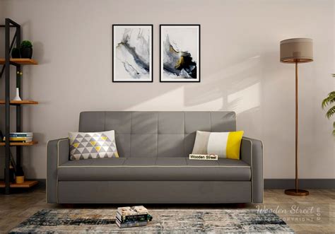 Buy sofas online in india at affordable prices from royloak: Buy Clarin Fabric Storage Sofa Cum Bed Warm Grey Look ...