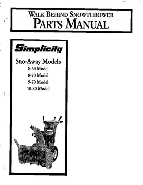 Simplicity Sno Away 10 80 Parts Manual Pdf Download Manualslib