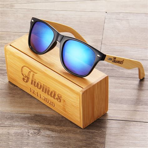 personalized wooden sunglasses engraved unisex sunglasses etsy