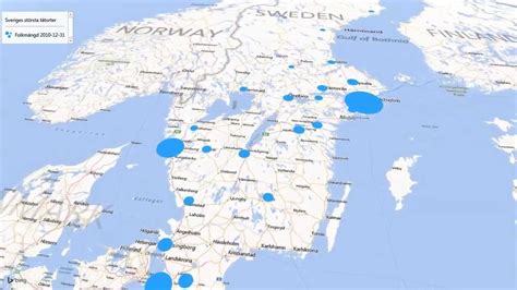 Sveriges största städer, 3D-karta. - YouTube