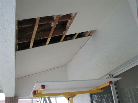 When water damages drywall or sheetrock in your walls or ceilings, it can make them look awful. Second sheet of drywall installed