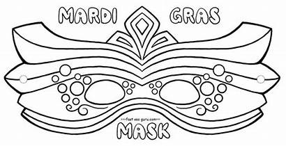 Mardi Gras Mask Coloring Printable Pages Crafts