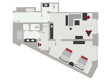 Both bedrooms have queen beds & a sofa bed in the living room. The Palazzo® Grand One Bedroom Suite | Las Vegas Suites