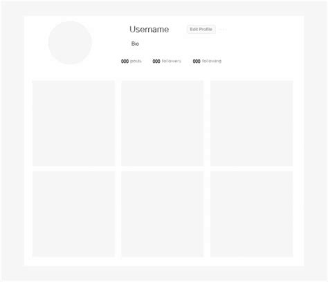 Blank Instagram Profile Template