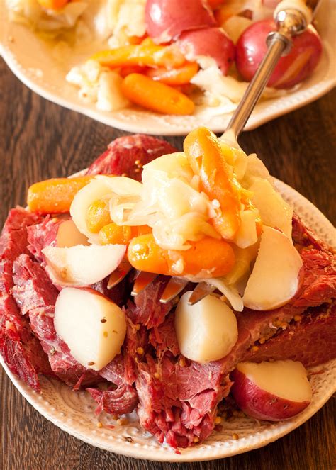 Add quartered red potatoes, carrots, and cabbage wedges in instant pot. Instant Pot Corned Beef and Cabbage - What's In The Pan?