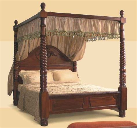 Originally the canopy was also made of wood. Solid Mahogany Victorian 4 Poster Canopy Bed Antique Style ...