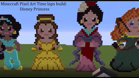 Minecraft Pixel Art Disney Princess