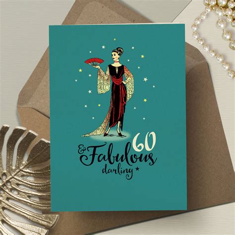 Whether it is a 60th birthday idea for mom or dad; 60th Birthday Card For Her 'Fabulous 60' By The Typecast ...
