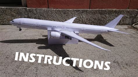 Boeing 777 Papercraft Instructions Youtube