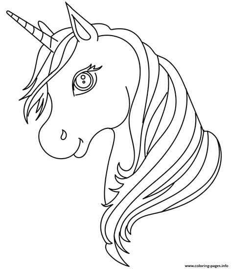 Cute Unicorn Head Pages Printable Coloring Pages