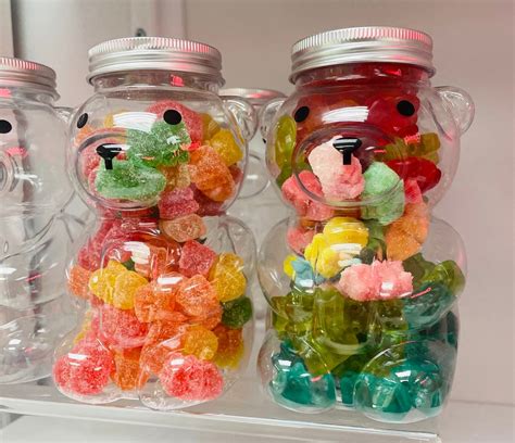 Gummy Bear Plastic Jar Filled With Gummys Bear Shaped Etsy