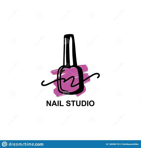 Nail studio logo stock vector. Illustration of company - 140996178