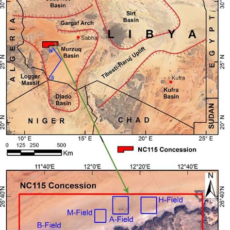 Map Of Libya Showing Its Major Sedimentary Basins And The Location Of