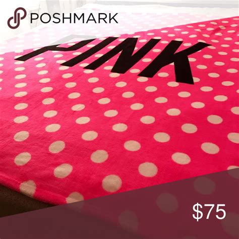 Flash Sale 🎀 Pink Polka Dot Blanket Nwot 💕🎀🤗 Inspired Pink Victorias