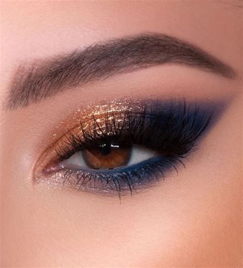 Gorgeous Eyeshadow Looks The Best Eye Makeup Trends Blue Gold