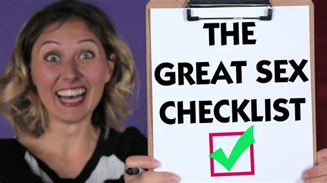 The Great Sex Checklist Youtube