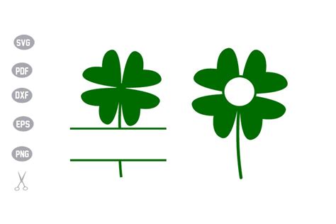 Four Leaf Clover Monogram Svg