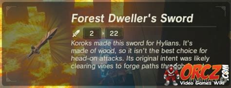 Breath Of The Wild Forest Dwellers Sword The Video Games Wiki