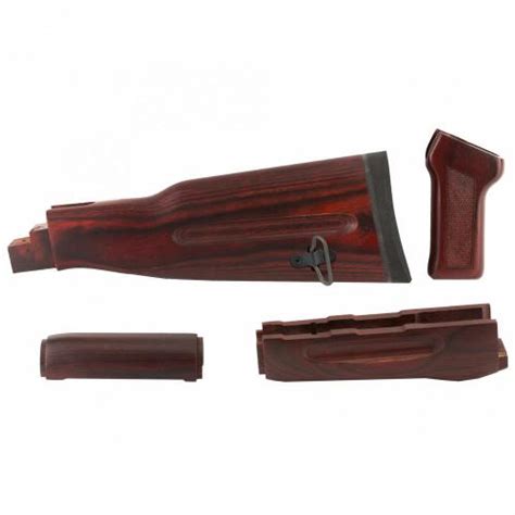 Timbersmith Ak47 Wood Stock Set Red Laminat 4shooters