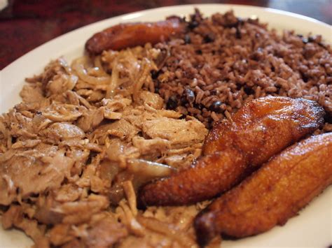 Traditional Cuban Meal Roast Pork Congri And Plaintains Cuban Dishes Spanish Dishes Latin