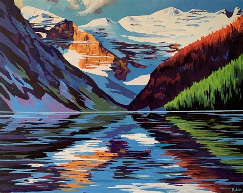 Lake Louise Reflections By Brian Buhler Nature Paintings Nature