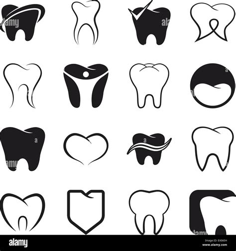 Tooth Teeth Vector Icons Set Stock Vector Image And Art Alamy