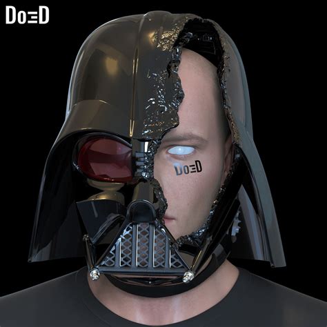 Darth Vader Battle Damagedcracked Helmet From Obi Wan Kenobi 3d