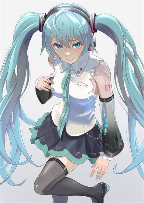 Hatsune Miku And Hatsune Miku Vocaloid And More Drawn By Hxk N