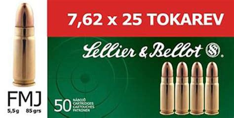 Sellier And Bellot Sb762tok Handgun 762x25mm Tokarev 85 Gr Full Metal