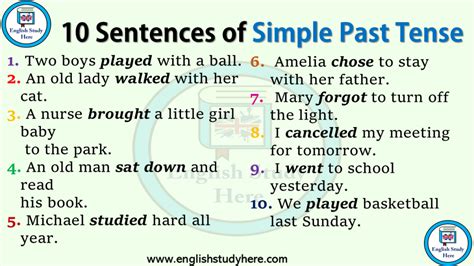 10 Frasi Con Il Past Simple Verbi Irregolari - 10 Sentences of Simple Past Tense | Simple past tense, 10 sentences