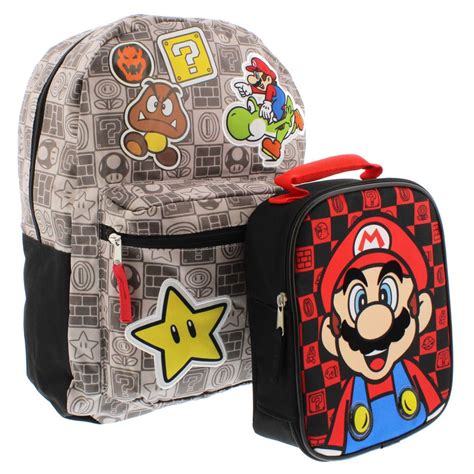 Super Mario 16 Inch Backpack And Lunch Box Set Nmkit101 Nintendo Nintendo Backpacklunchbox