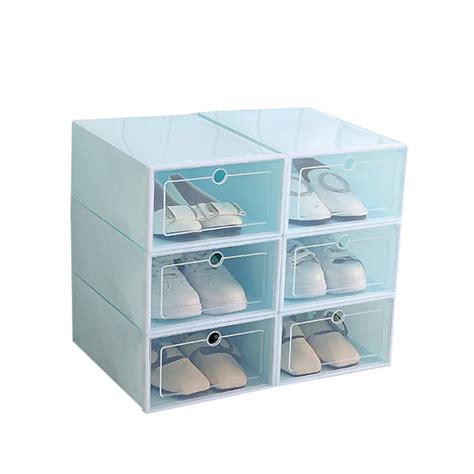 Sized for shoes, the drawers can also accommodate other. 1Pc Portable Plastic Clear Shoe Storage Drawer Stackable ...