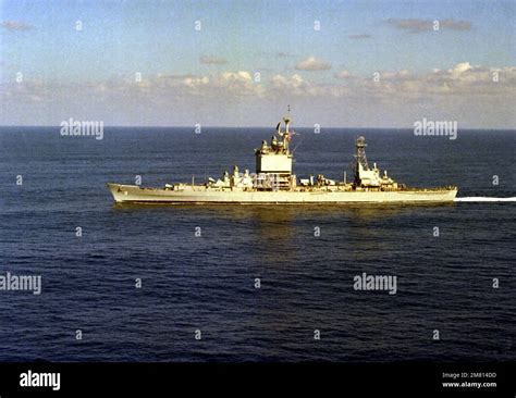 An Aerial Port Beam View Of The Nuclear Powered Guided Missile Cruiser