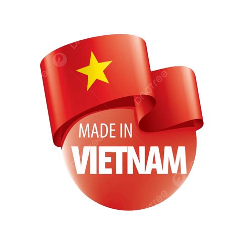 Ilustrasi Vektor Latar Belakang Putih Dari Bendera Vietnam Vektor